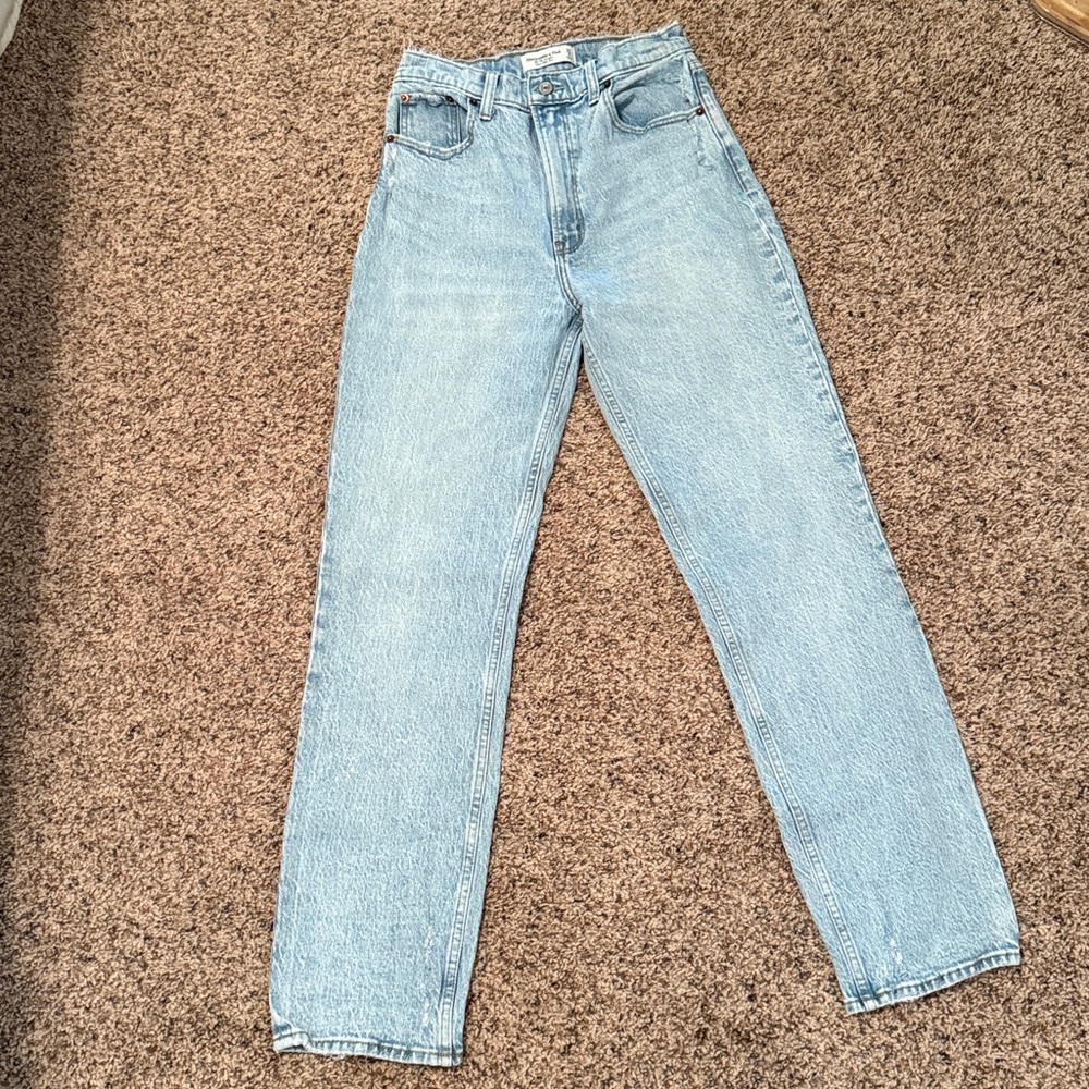 Abercrombie 90’s straight ultra high rise Light Blue Women's Jeans
